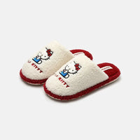 Cozy Plush Hello Kitty Slippers